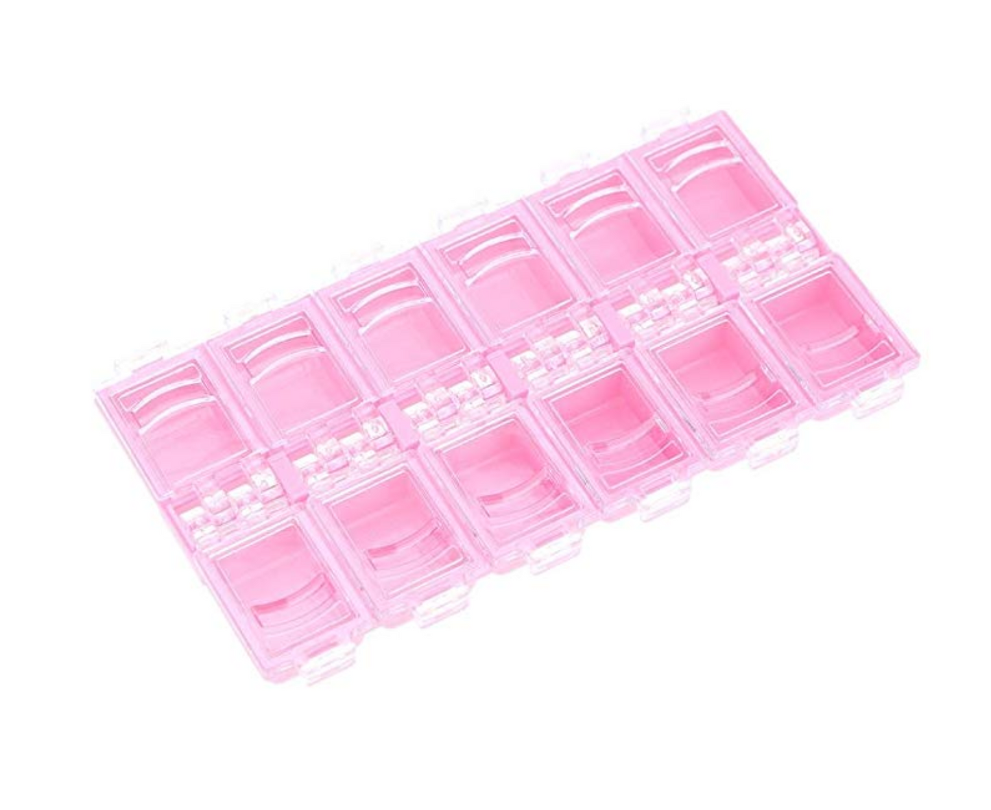 12er Fach Nail Art Box Rosa