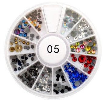 180 Strasssteine verschiedene Farben und Grössen 05