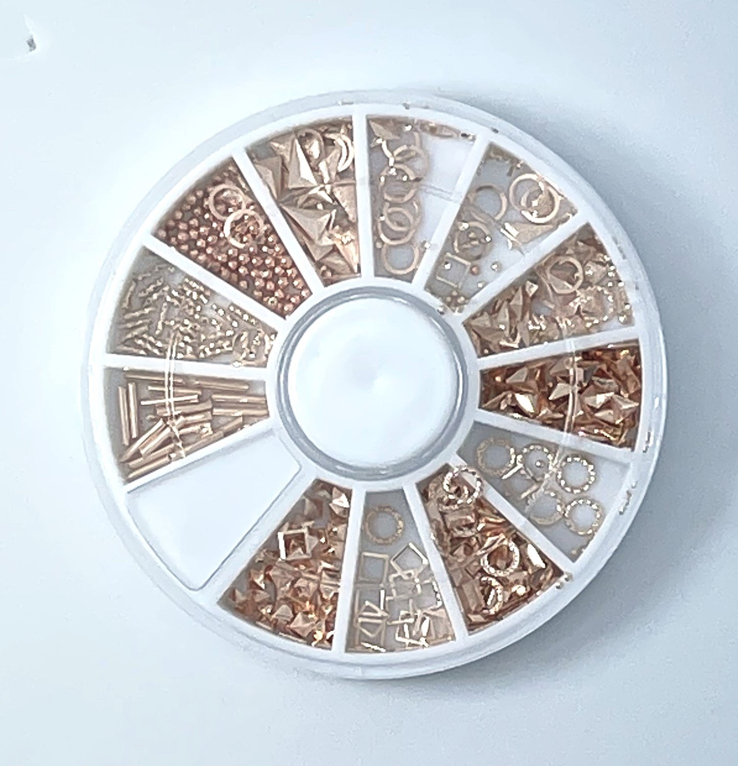 360 Strasssteine / Nagelschmuck Roségold verschiedene Formen