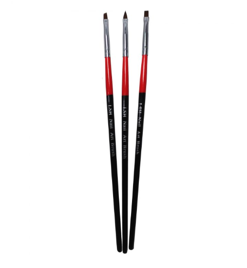 3er Set Gelpinsel Black/Red