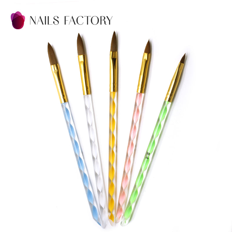 5er Set Kolinsky Acryl Pinsel