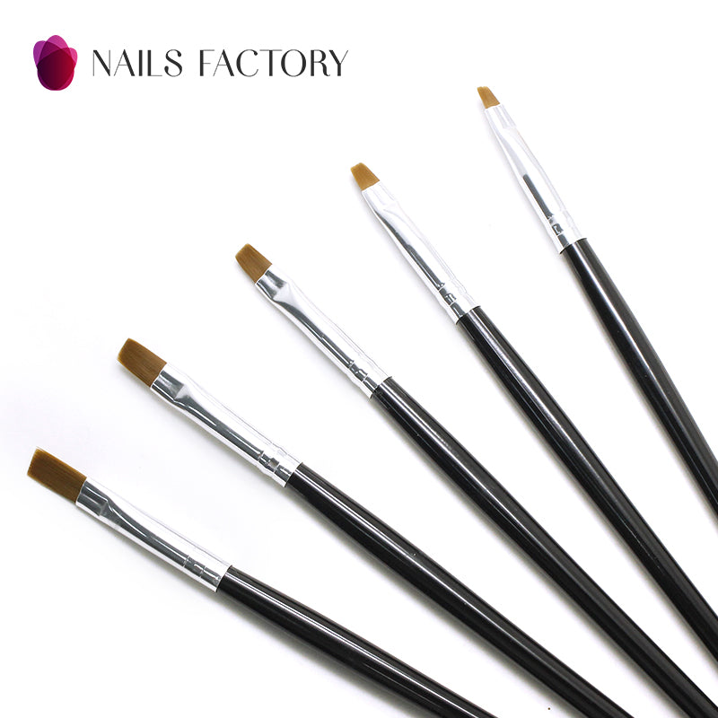 5er Set Rotmarder Gel Pinsel