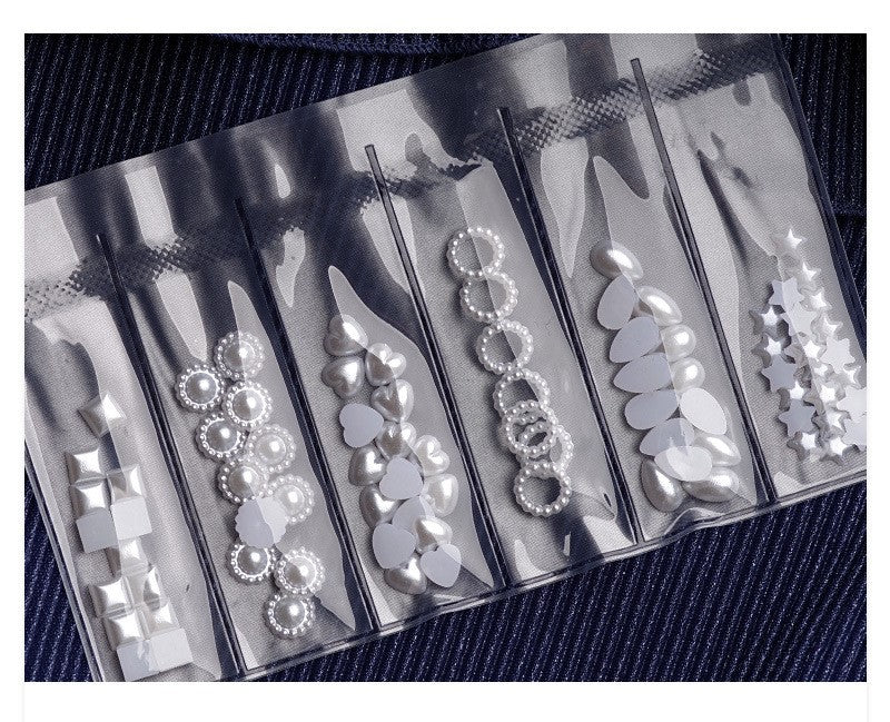 Ensemble de 6 perles blanches, n° 5