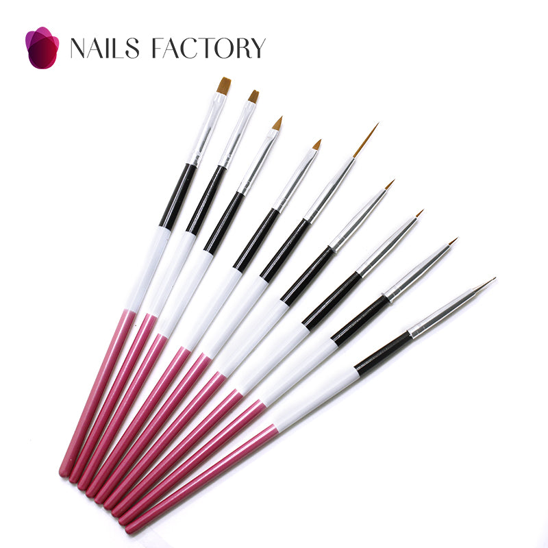 Ensemble de 9 picots pour nail art multicolores