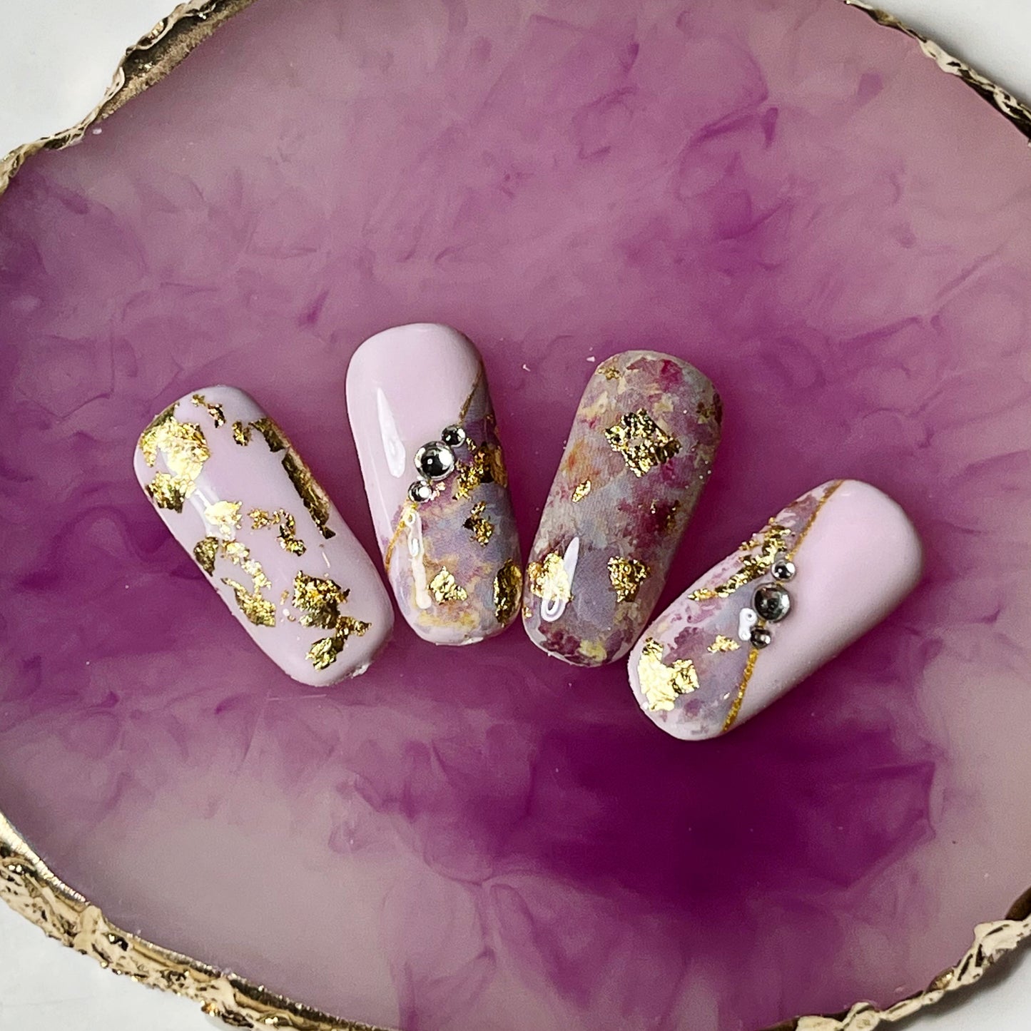 Nailart Transferfolie Marmor Rosa