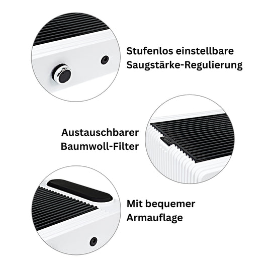 Absaugung für Nägel Deluxe Weiss