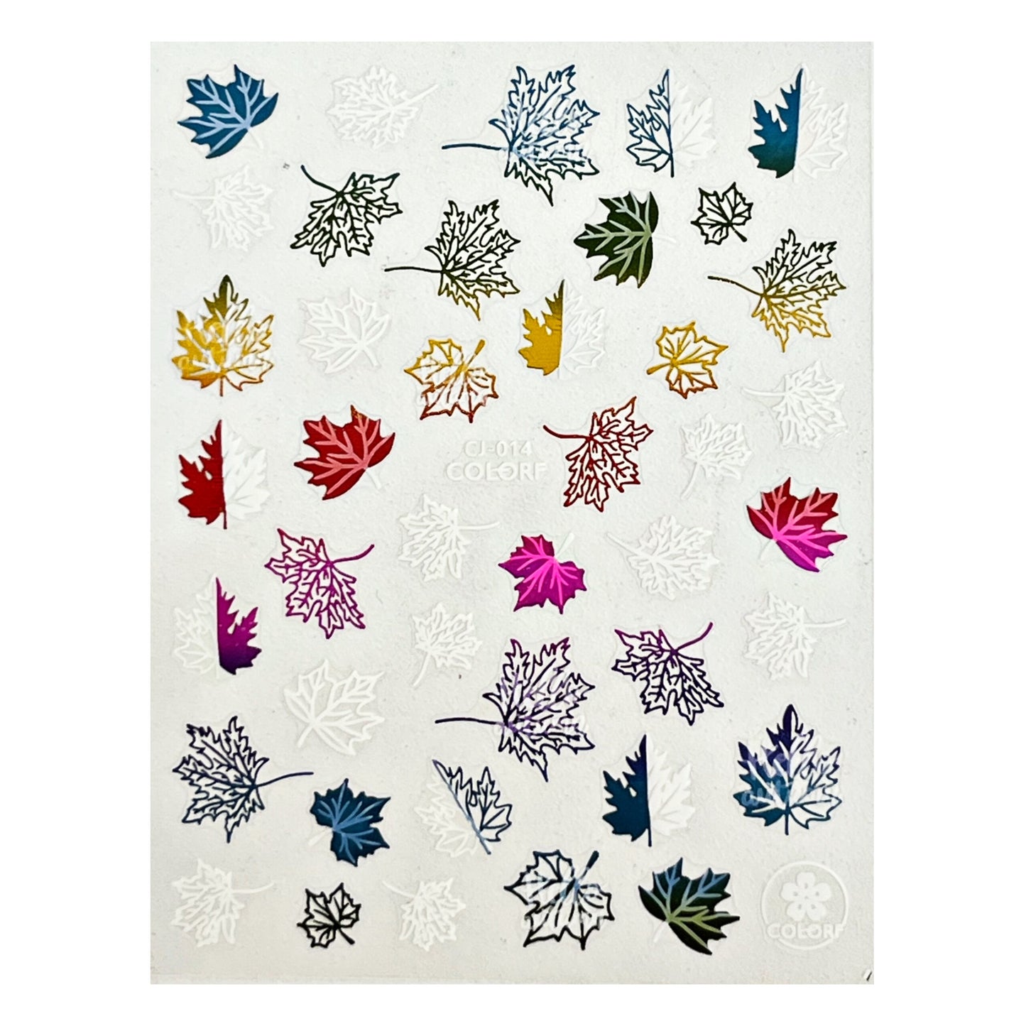 Nail Sticker Herbstblätter Bunt