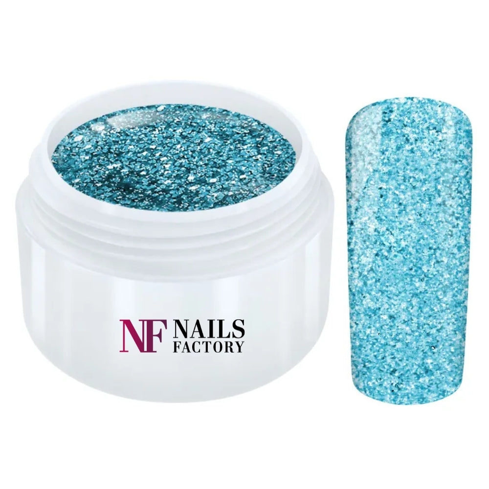 Nails Factory Farbgel Extrem Glitter Blue