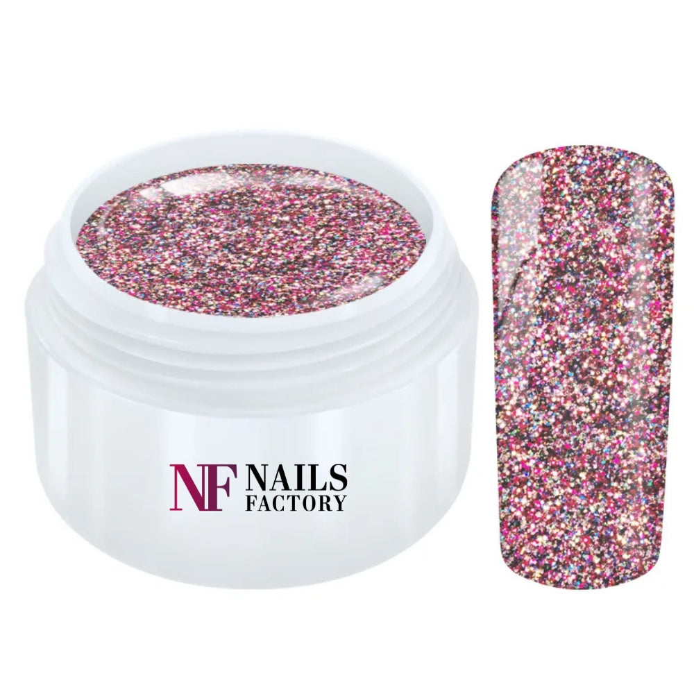 Nails Factory Farbgel Glitter Rose Light