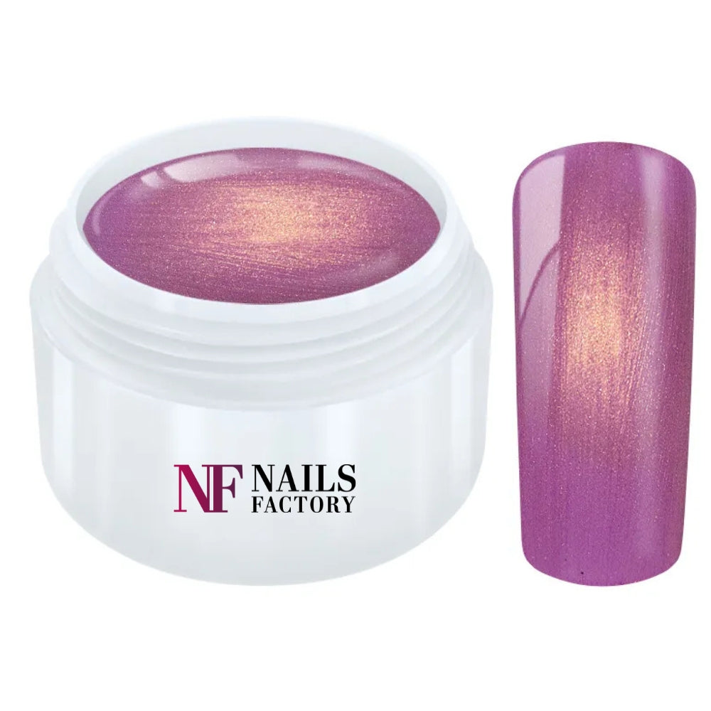 Nails Factory Farbgel Metallic Purple Gold