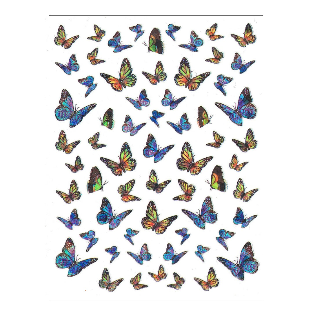 Nail Sticker Schmetterling Blau
