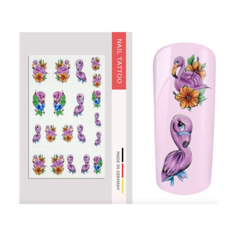 Nailart Tattoo Flamingos