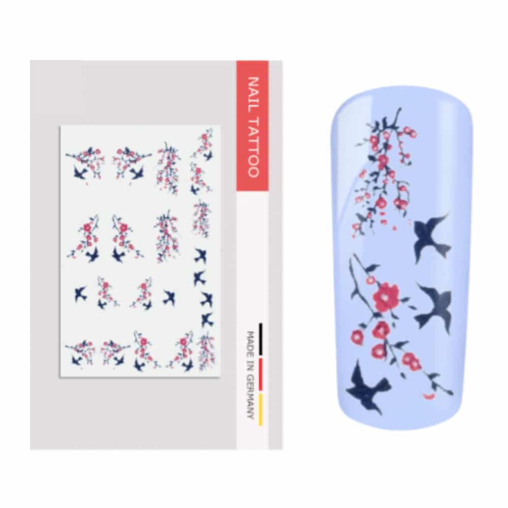Nailart Tattoo Frühling Kirschblüten