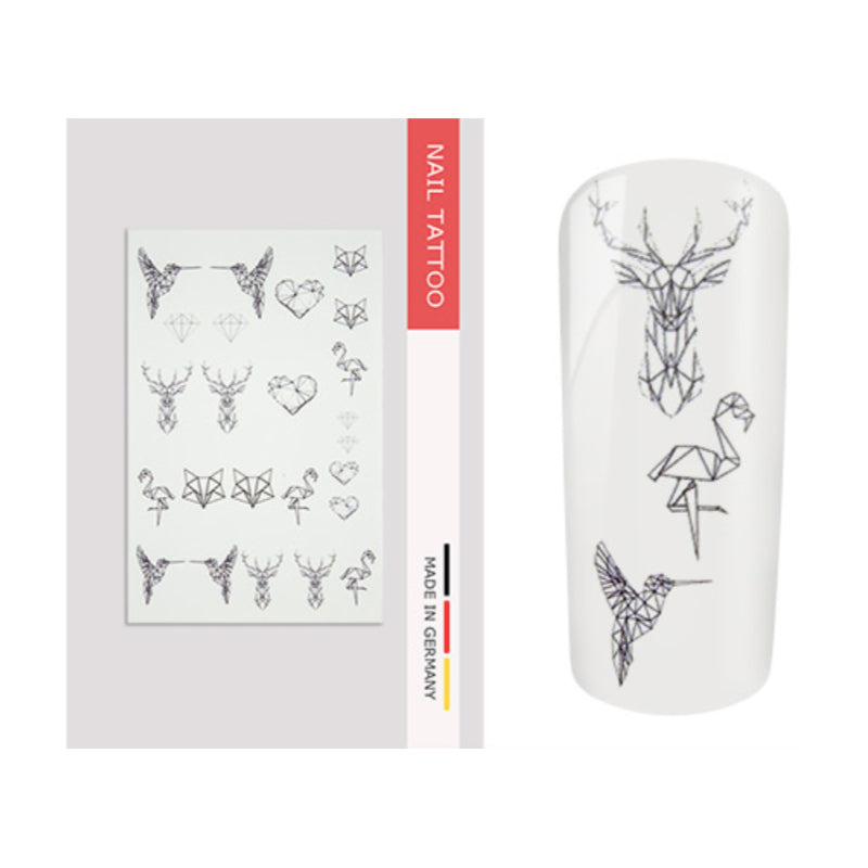 Nailart Tattoo Geometrie Frühling
