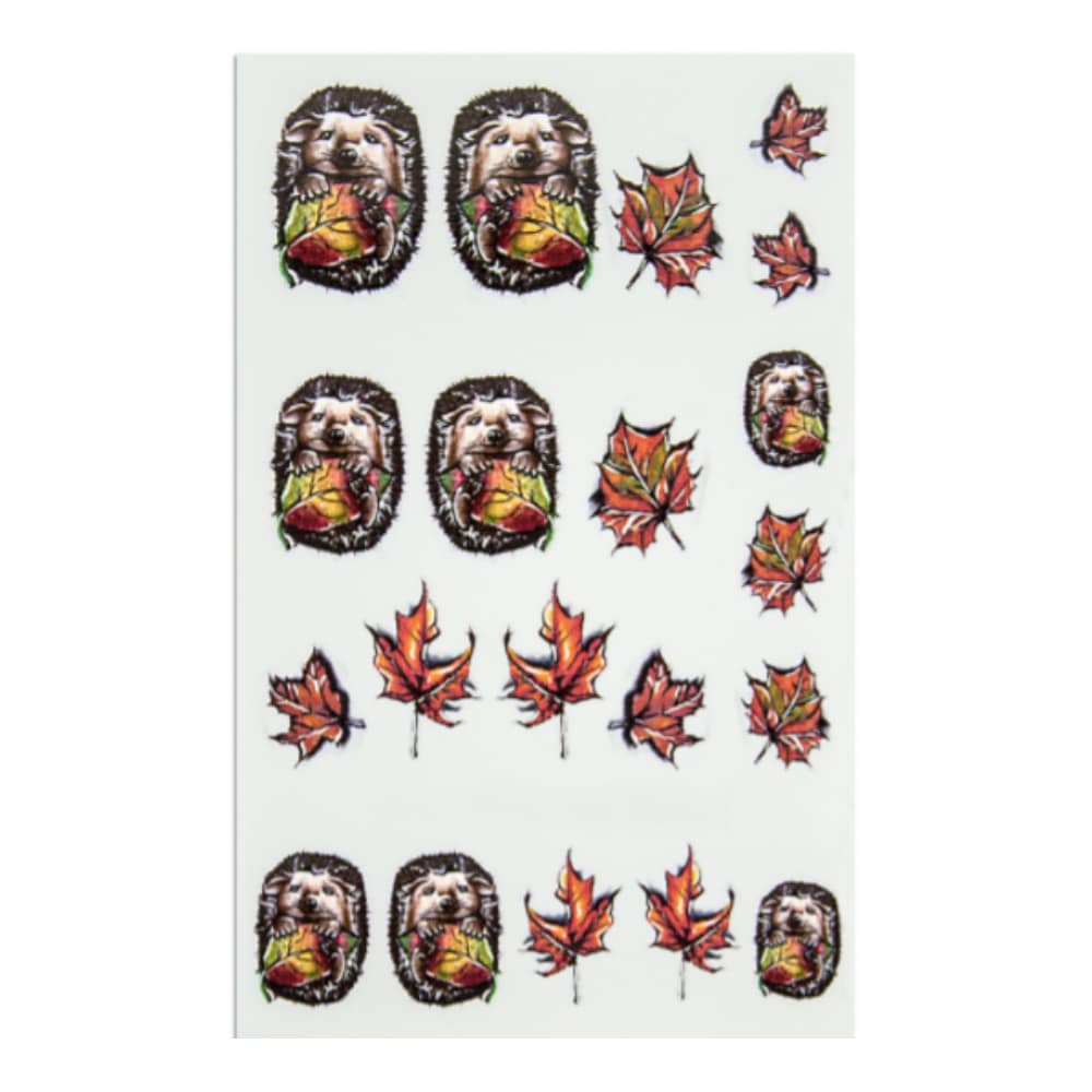 Nailart Tattoo Igel Herbst I