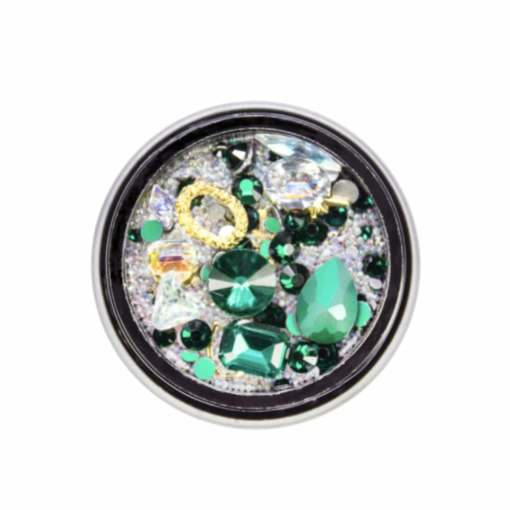 Nailart Strasssteine & Overlays Mix Grün