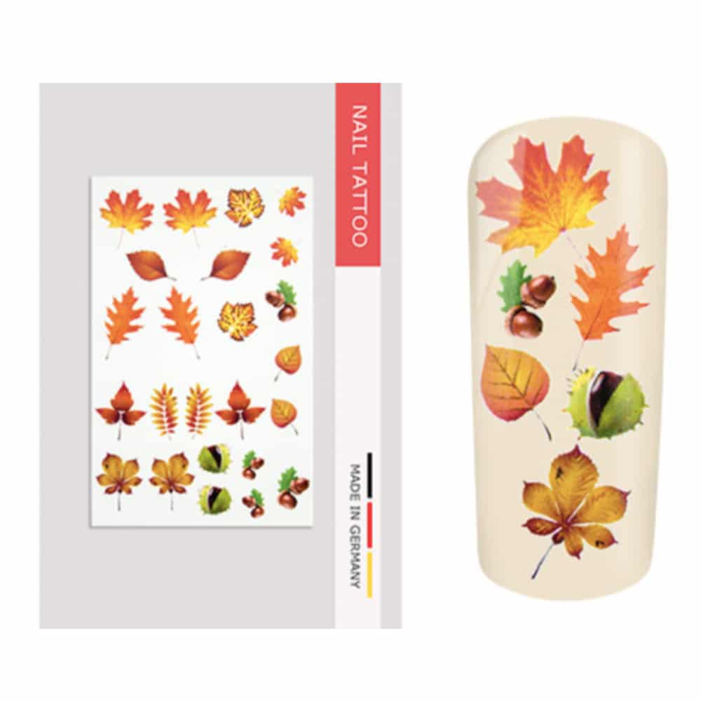 Nailart Tattoo Herbstblätter