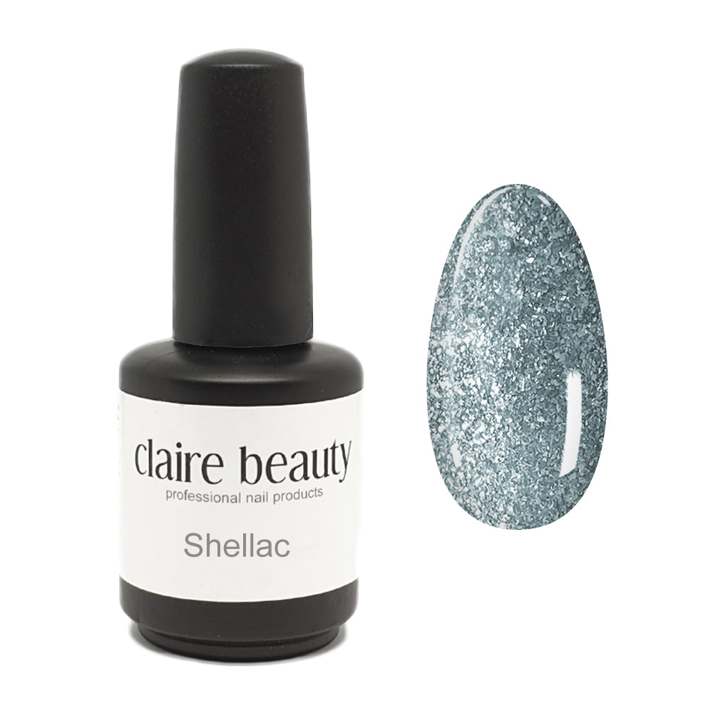 Shellac Glitzer Silber Blau Roxstar #1 12ml