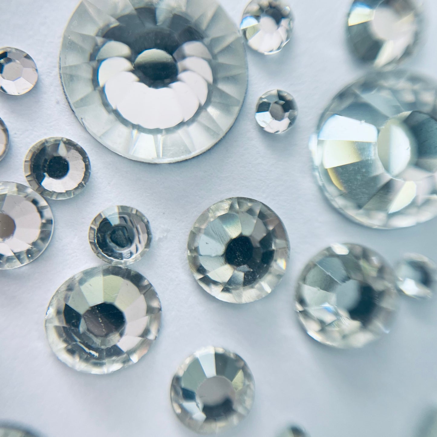 Nailart Strasssteine Silber #Mix Display