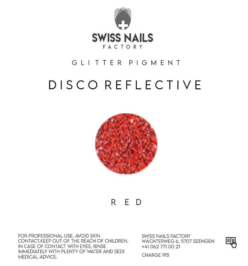 Disco reflective glitter - Red D03
