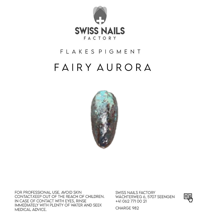 Fairy aurora ice flakes - Green white WF13