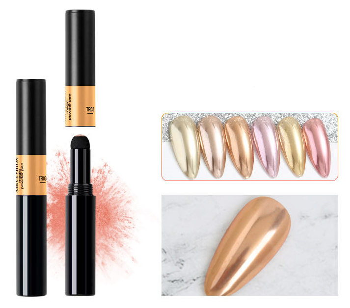 Magic mirror chrome powder pen - Deep gold TR03