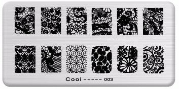 Nail art stamping template no. 3