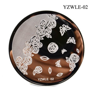 Nail art stamping template round YZWLE-02