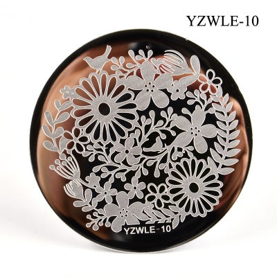 Nail art stamping template round YZWLE-10