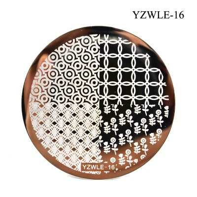 Nail art stamping template round YZWLE-16