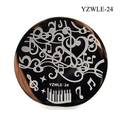 Nail art stamping template round YZWLE-24