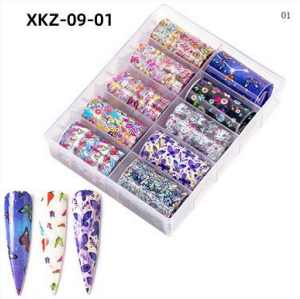 Transferfolien Set XKZ-09-01 mit 10 Rollen