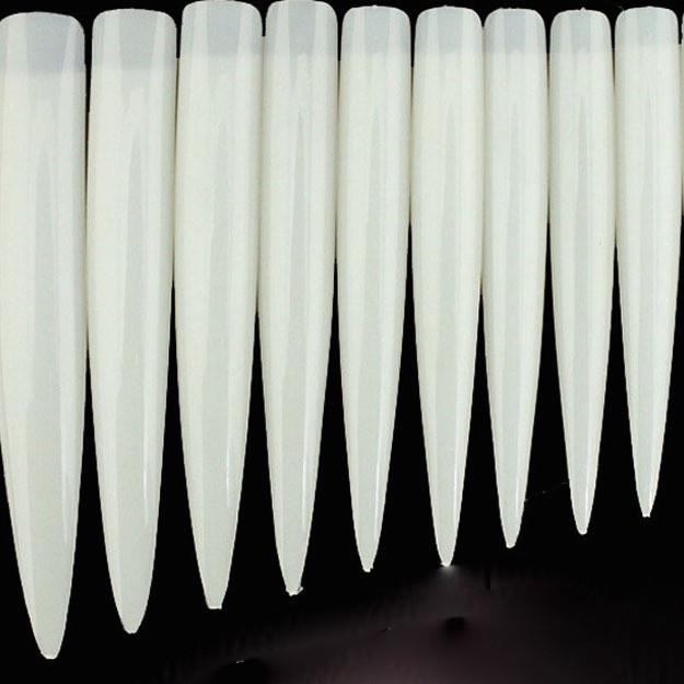 12 Stiletto Tips Extra Long Natural