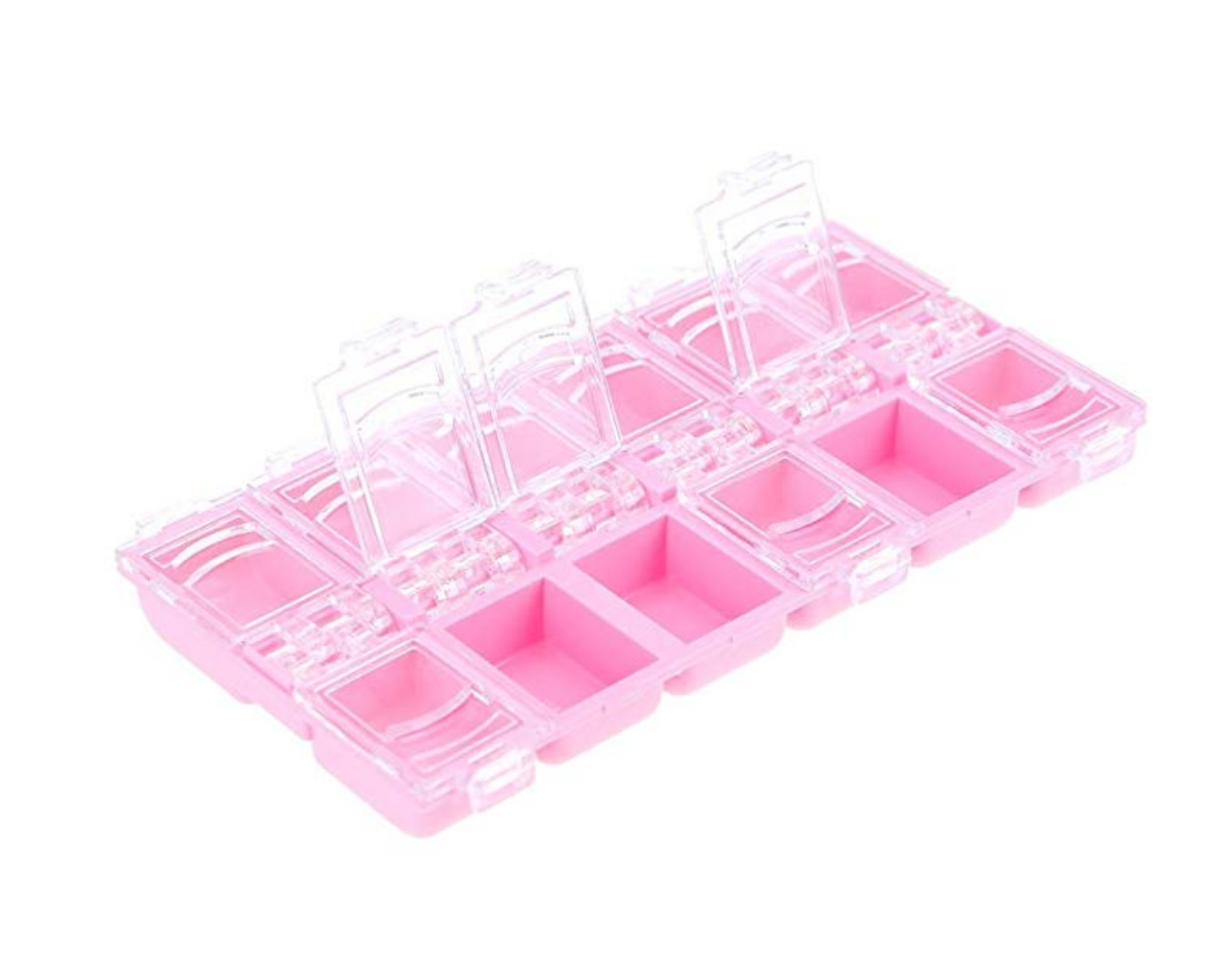 12er Fach Nail Art Box Rosa