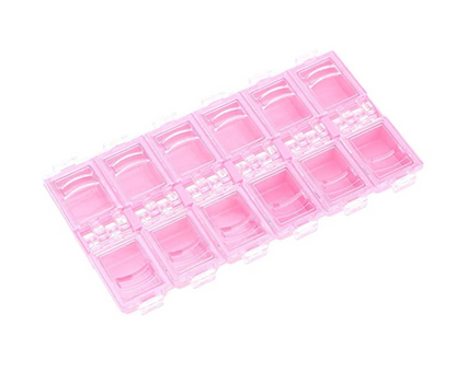 12er Fach Nail Art Box Rosa