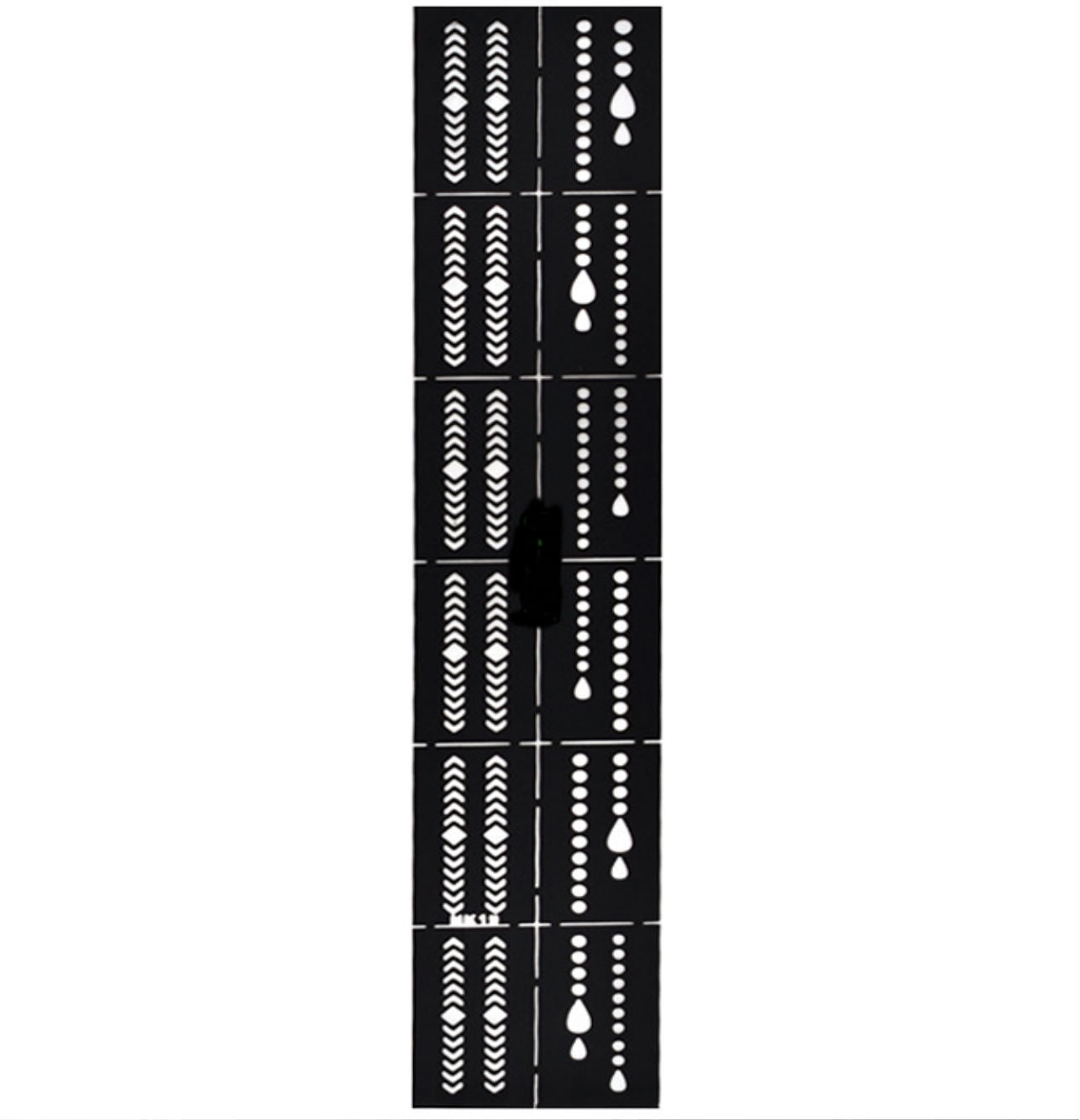 12x Nail Art Stencil NK19 - Drop/Tip