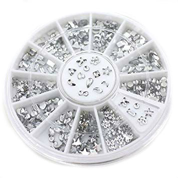 160 Strasssteine Silber Muster