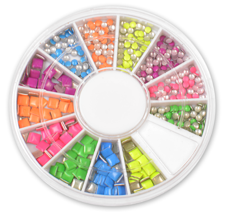 180 Strasssteine 12er Mix Neon