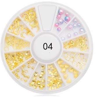 180 rhinestone gold pattern with rainbow