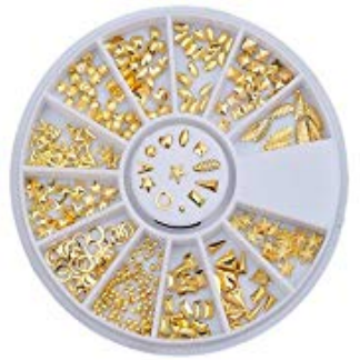 240 Strasssteine Gold gemustert