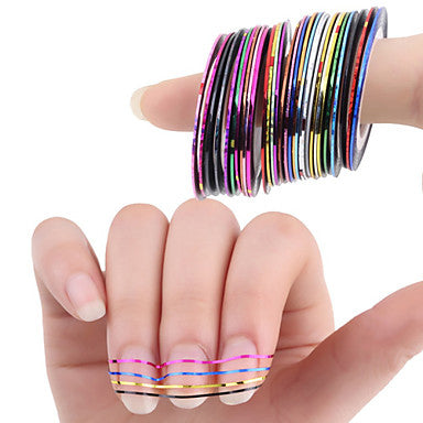 30x Nail Art Stripes