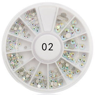 360 Strasssteine Silber Regenbogen