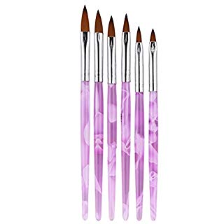 Set of 6 acrylic brushes