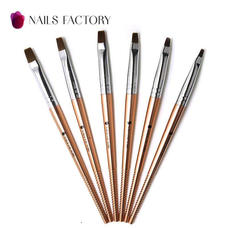 Set of 6 Gel Brushes Luxury Rose