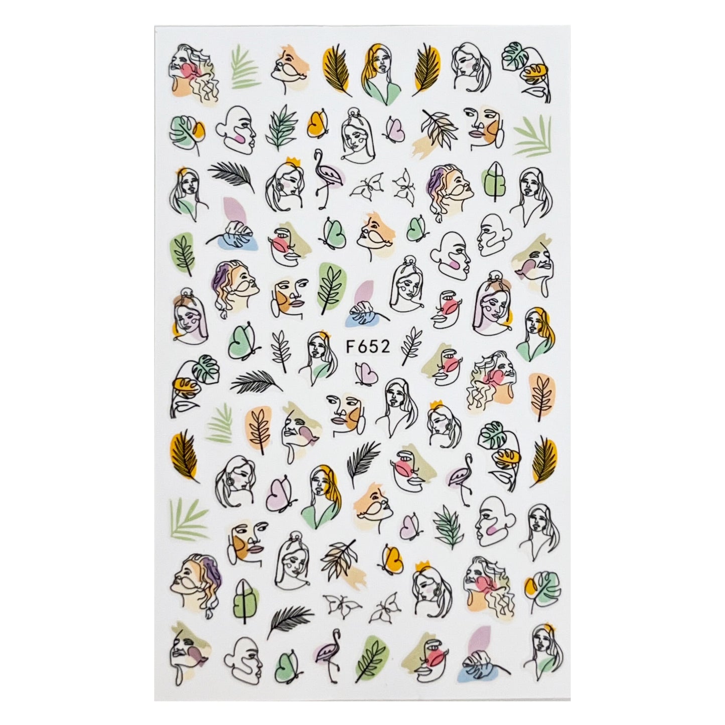 Nail Sticker Face Abstract