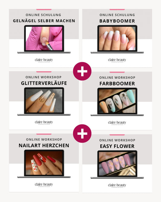 Complete Starter Pack – 6 Online Schulungen für Gelnägel & Nailart