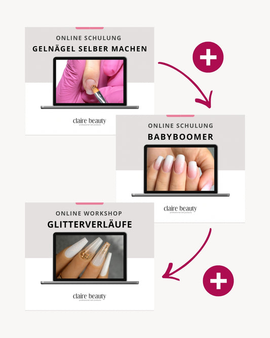 Gelnägel Anfänger Bundle – Gelnägel, Babyboomer & Glitterverläufe