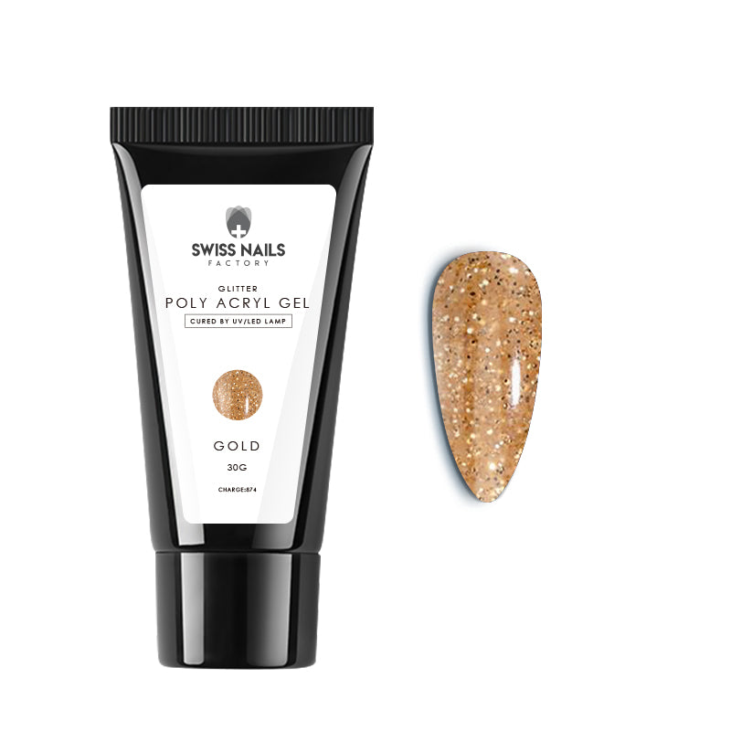 Poly Acryl Gel Gold Glitter Nr. 101 30g