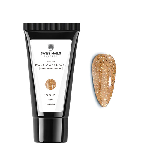 Poly Acryl Gel Gold Glitter Nr. 101 30g
