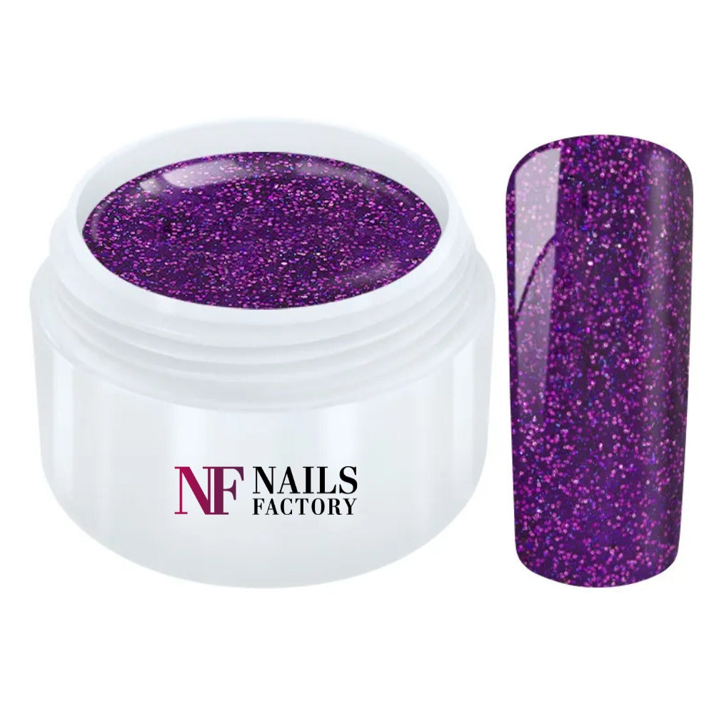 Nails Factory Farbgel Glitter Indigo